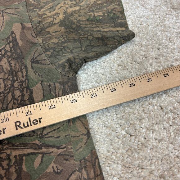 Vintage Real Tree Camo Single Stitch Distressed T Shirt Men's XL - Picture 4 of 11